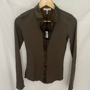 rag & bone Brown Button-Down Shirt